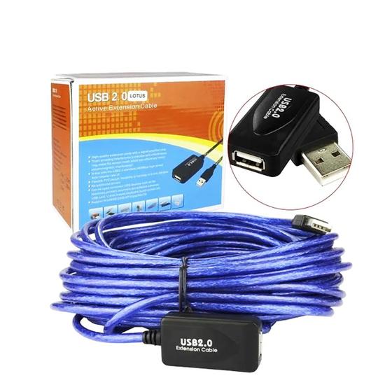 Imagem de Cabo Usb 5 Metros Amplificado Macho Femea Extensor