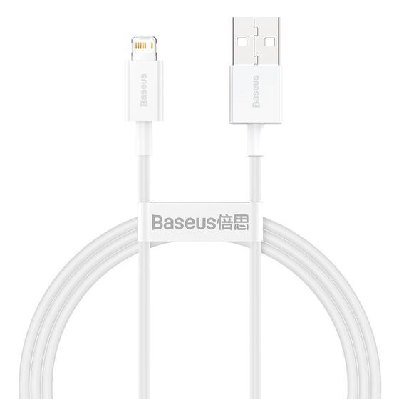 Imagem de Cabo USB-A A Lightning Baseus Superior - Branco 1 Metro (CALYS-A02)