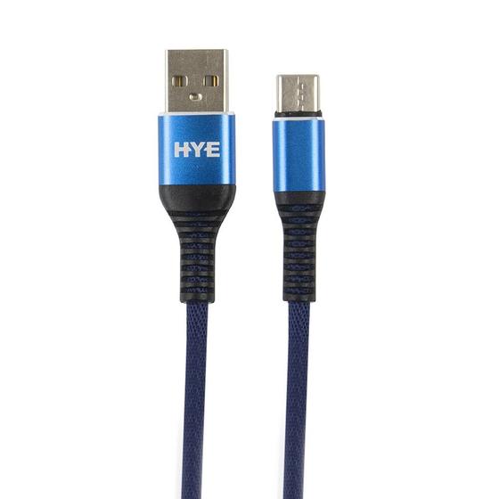 Imagem de Cabo USB-A A USB-C Hye HYE25BC - Azul 1.2 Metros