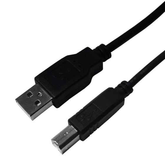 Imagem de Cabo USB A Macho x B Macho v. 2.0 de 5 Metros c/ Filtro ponta niquelada