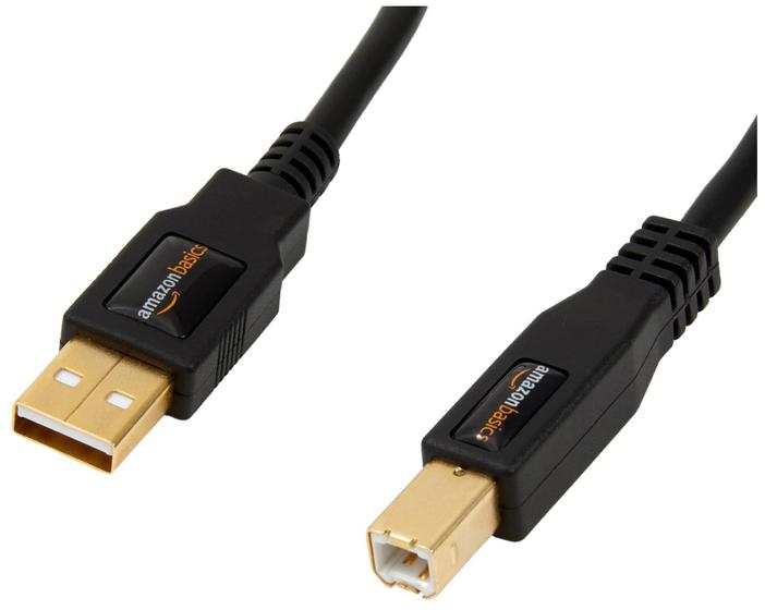 Imagem de Cabo USB-A para USB-B 2.0 (1,8m) - Amazon Basics - 480 Mbps