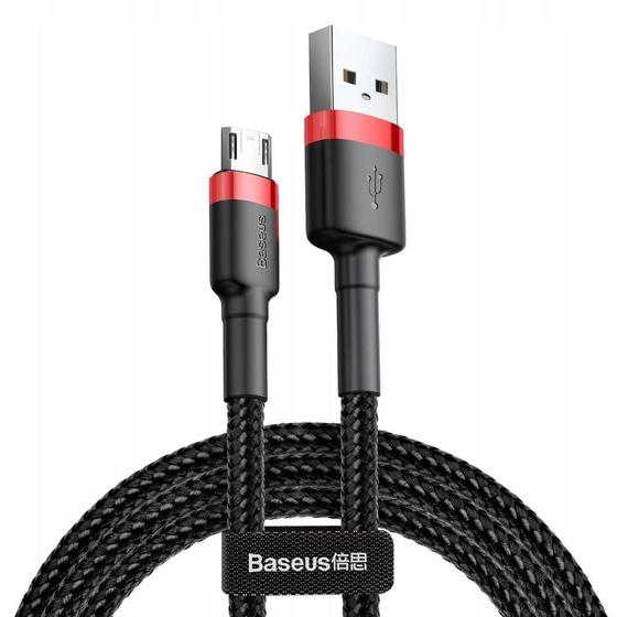 Imagem de Cabo USB-A x Micro USB 1.5A Reversível Nylon 2m Baseus