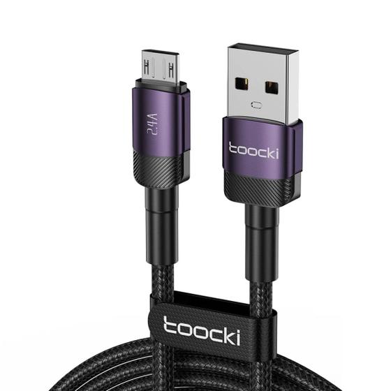 Imagem de Cabo USB-A x Micro USB 2.4A Nylon 2m Toocki TQ-X12