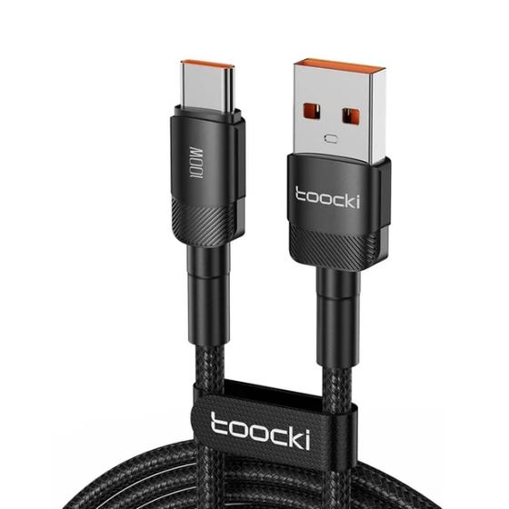 Imagem de Cabo USB-A x USB-C FastCharge 100W 6A Nylon 2m Toocki TQ-X12