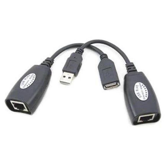 Imagem de Cabo Usb Adptador Extensor Rj45 Usb Via Cabo De Rede