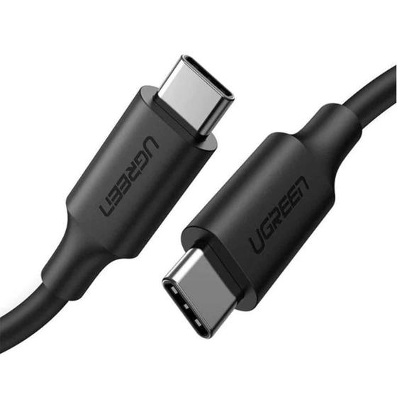 Imagem de Cabo Usb C 2.0 Ugreen Macho/Macho 480Mbs Max. 3A 1M Preto