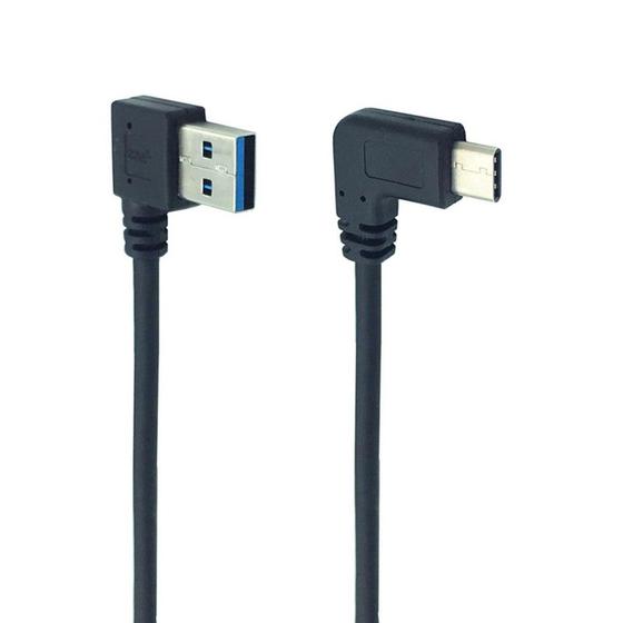 Imagem de Cabo USB-C 3.1 para USB-A Virado a Esquerda ou Direita 25cm