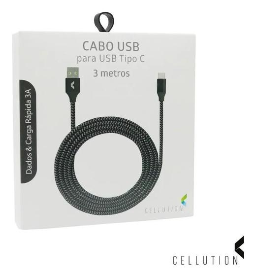 Imagem de Cabo Usb C 3M Nylon Cellution