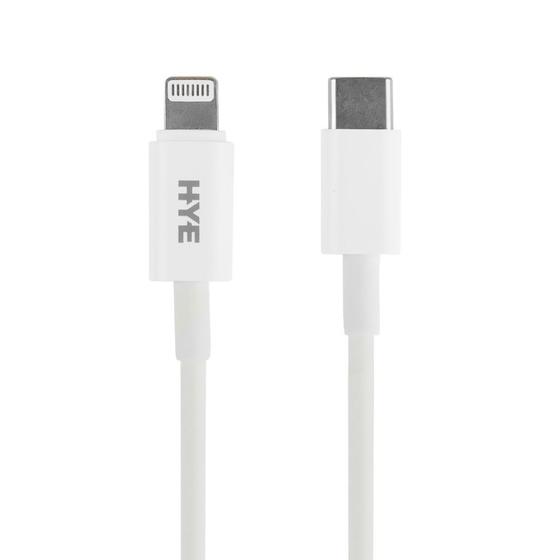 Imagem de Cabo USB-C A Lightning Hye HYE180 - Branco 1 Metro