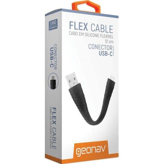 Imagem de Cabo USB-C Flex Cable 12cm Preto 1 UN Geonav