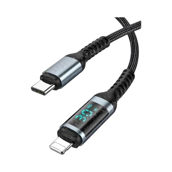 Imagem de Cabo USB-C para Lightning 30W - Carregamento Rápido para iPhone 14/13/12/11/Pro/Max/XS/XR/iPad