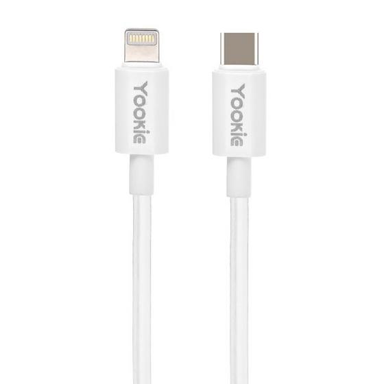 Imagem de Cabo USB-C para Lightning Yookie CB6 1 Metro - Branco