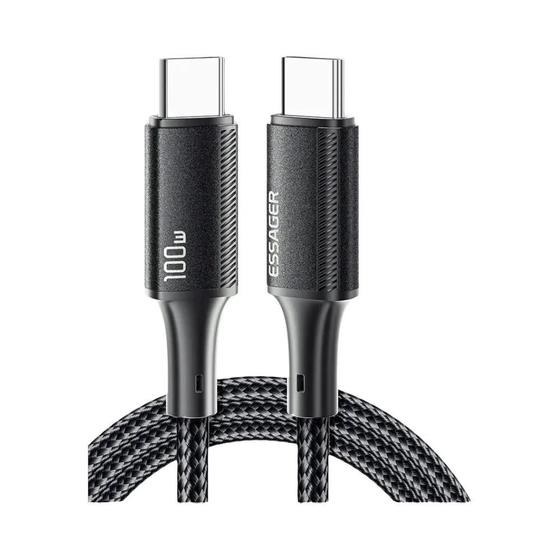 Imagem de Cabo USB-C para USB-C 100W - Carregamento Rápido PD para Xiaomi Mi11 e Samsung