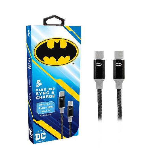 Imagem de Cabo USB-C para USB-C - 2.0 - 1,5m DC Mobile - Batman 1 UN 5+