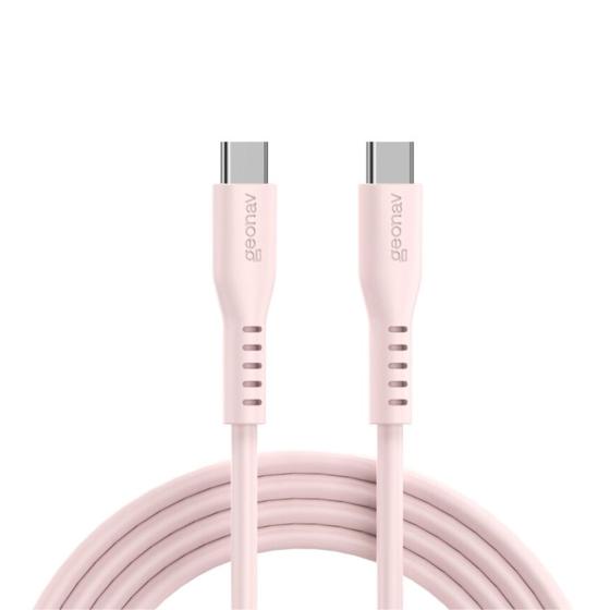 Imagem de Cabo usb-c para usb-c 2.0 em silicone 1,5m geonav 