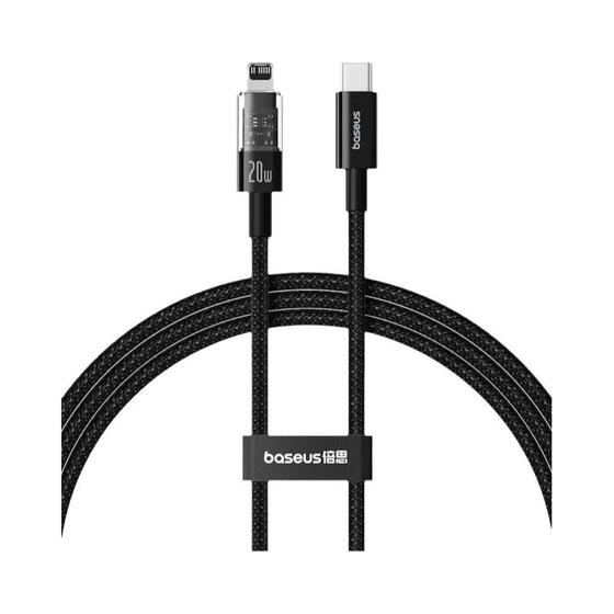 Imagem de Cabo USB-C Transparente 20W para iPhone 14/13/12/11/Pro/Max/iPad - Carregamento Rápido