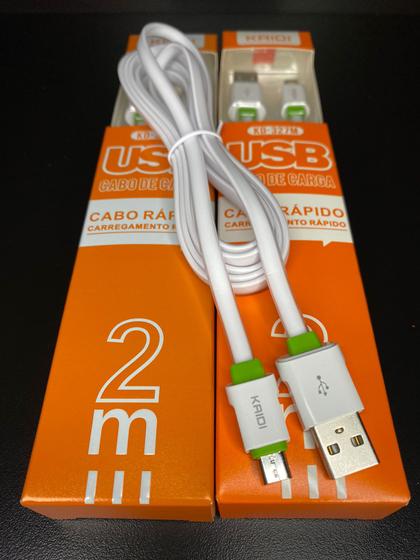 Imagem de Cabo USB CARGA E DADOS V8 Kaidi 2 METROS