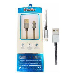 Imagem de Cabo Usb Carregador Dados Metalico Resistente Android V8 Nf