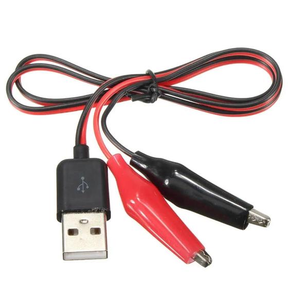 Imagem de Cabo usb com par de garras jacare