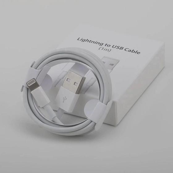 Imagem de Cabo USB Compatiível turbo para Lightning 1 Metro Branco Iphone-7-8-X-XR-11-12/ipad 