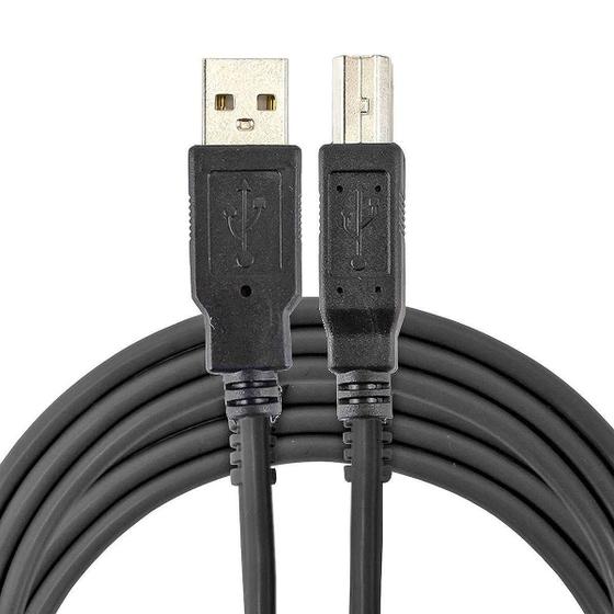 Imagem de Cabo USB de 5 Metros AM+BM para Impressoras e com Filtro contra Interferências NT 03936 Preto