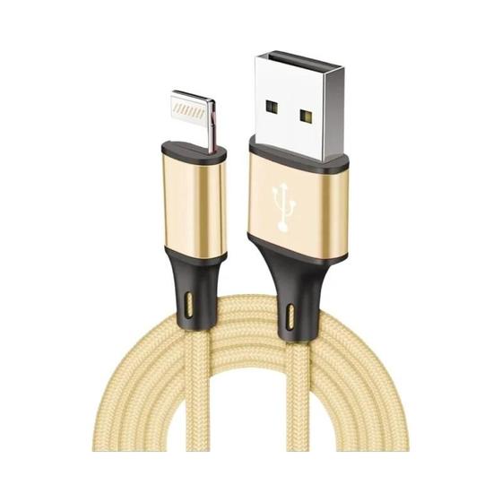 Imagem de Cabo USB de Carregamento Rápido (2m/3m) para iPhone - Compatível com 14, 13, 12, 11, Xr, 6s, 7, 8 Plus
