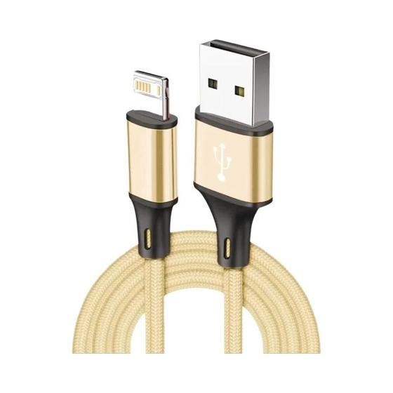 Imagem de Cabo USB de Carregamento Rápido (2m/3m) para iPhone - Compatível com 14, 13, 12, 11, Xr, 6s, 7, 8 Plus
