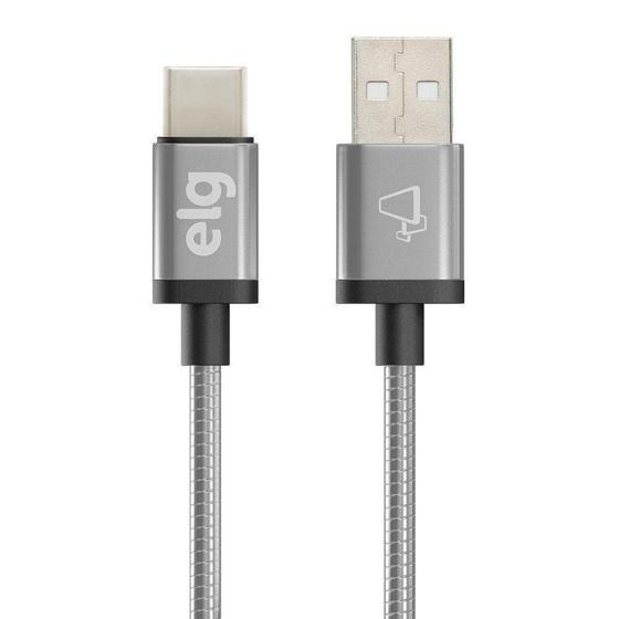 Imagem de Cabo USB ELG Tipo C Inox INXC10SL