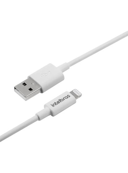 Imagem de Cabo Usb Lightning 1.2M Pvc Eucl 12Pb Intelbras Branco Conector Original Com Alta Durabilidade