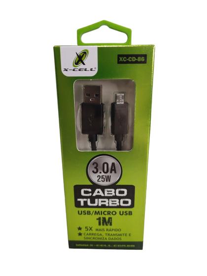 Imagem de Cabo Usb Micro USB Turbo Carregamento Rápido E Dados 1 Metro
