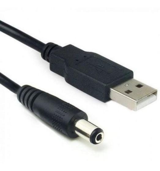 Imagem de Cabo Usb Para Fonte Conector P4 Pino 5.5 Força Tablet 70cm 