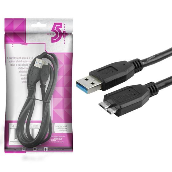 Imagem de Cabo Usb Para Hd Externo Micro Usb B Usb 3.0 5gbps Universal