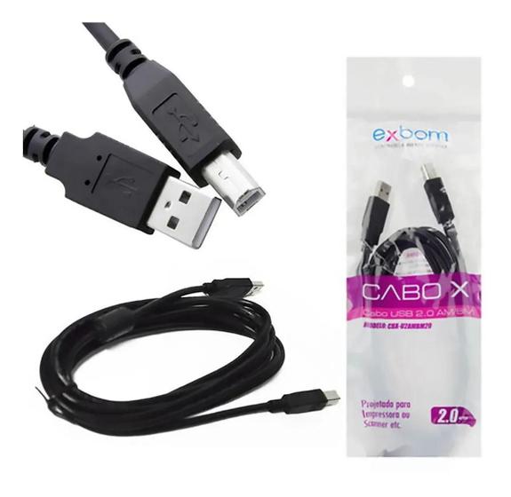 Imagem de Cabo Usb Para Impressora Com Filtro 3 Metros - Preto.