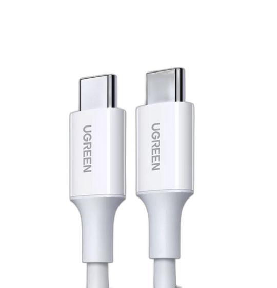 Imagem de Cabo Usb Tipo C 60W Carregamento Rápido 1 Metro Branco