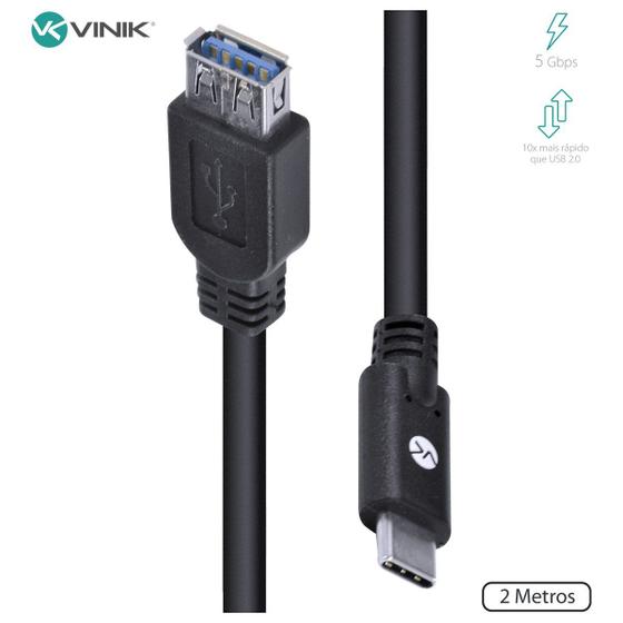 Imagem de Cabo Usb Tipo C Para Extensor Usb A Femea V3.2 2m C32uaf-2