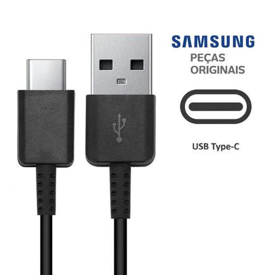 Imagem de Cabo USB Tipo C Samsung Galaxy A12 A20 A30 A50 A30s M31 M51 S10 S20 80 Cm Original 