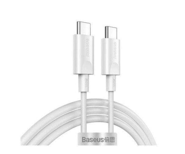 Cabo Usb Tipo C / Usb Tipo C Baseus Turbo 100w 1 Metro Branco - Cabo ...