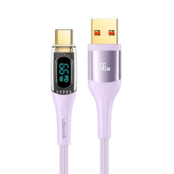 Imagem de Cabo Usb Usams Usb A Pra Usb C Máx 6A 66W 2Metro Púrpura