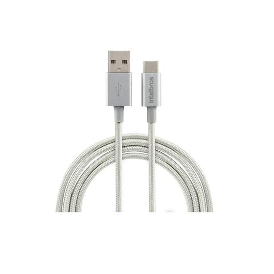 Imagem de Cabo USB - USB-C 1,5m nylon branco Intelbras EUAC 15NB