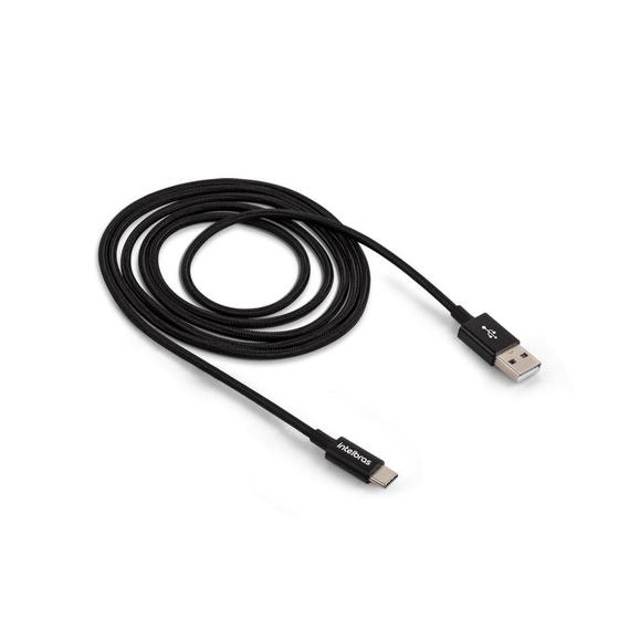 Imagem de Cabo USB USB-C 1,5m Nylon Preto Intelbras EUAC 15NP