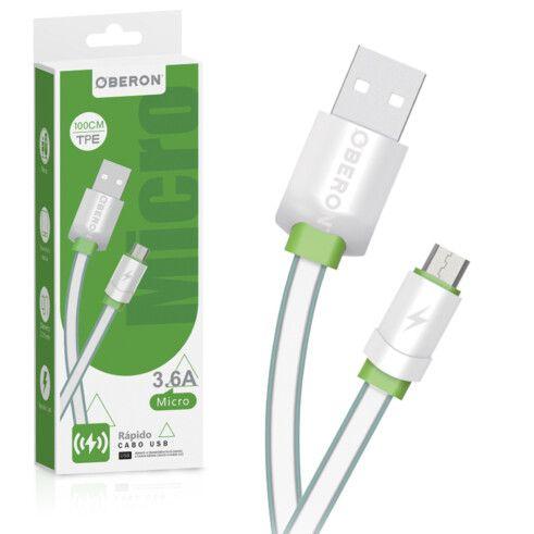 Imagem de Cabo v8 micro usb 3.6a com 1 metro oberon