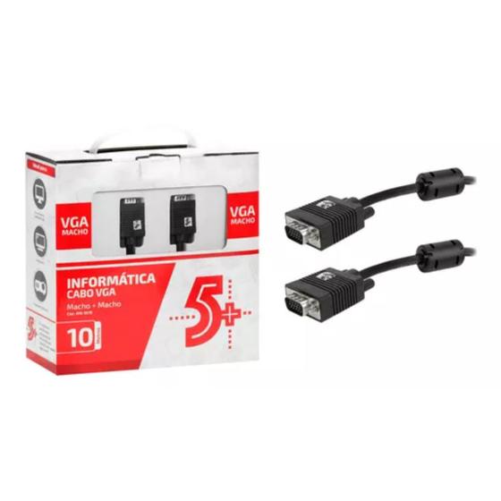 Imagem de Cabo VGA Macho x Macho 10 metros Com Filtro 10m 018-9570 5+