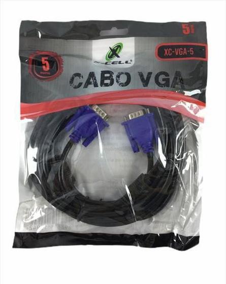 Imagem de Cabo Vga Macho X Vga Macho 5M Xc-Vga5 Preto