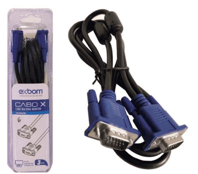 Imagem de Cabo VGA para Monitor 3 Metros EXBOM CBX-MVGA30