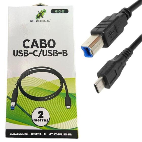 Imagem de Cabo x-cell para impressora usb b type c xc ci 06