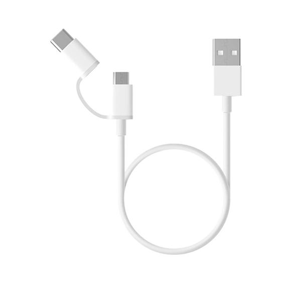 Imagem de Cabo Xiaomi Mi 1.0M 2-IN-1 USB Micro USB/USB-C - 15303-SJV4082TY-SJX02ZM