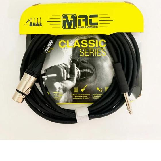 Imagem de Cabo xlr + p10 mono mac cabos mc15pb 15ft/4.57m desbalanceado linha classic