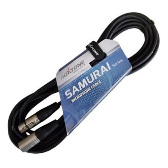 Imagem de Cabo Xlr X Xlr 1M Microfone Samurai Profissioncal Roxtone