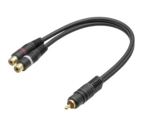 Imagem de Cabo Y 2rca Fêmea + 1rca Macho 4mm Preto - Tebera