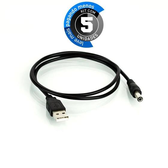 Imagem de Cabos De Força Usb Para P4 Dc Power Plug - Kit 5